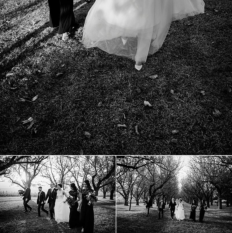 Yering Station Wedding, Yering Station, Yarra Valley Wedding, Yarra Valley Sunset, Yering Station Sunset, Bride, Groom, Autumn wedding, Raffaele Cuica Bridal Couture, Matt Finch Celebrant, Sugarbee FlowersYering Station Autumn Wedding, Bride Prep, Bridesmaids, Black Bridesmaids dress, Ceremony