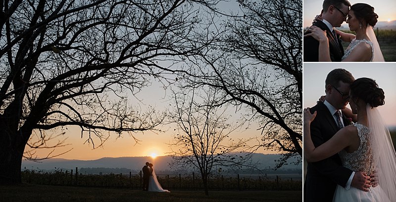 Yering Station Wedding, Yering Station, Yarra Valley Wedding, Yarra Valley Sunset, Yering Station Sunset, Bride, Groom, Autumn wedding, Raffaele Cuica Bridal Couture, Matt Finch Celebrant, Sugarbee FlowersYering Station Autumn Wedding, Bride Prep, Bridesmaids, Black Bridesmaids dress, Ceremony