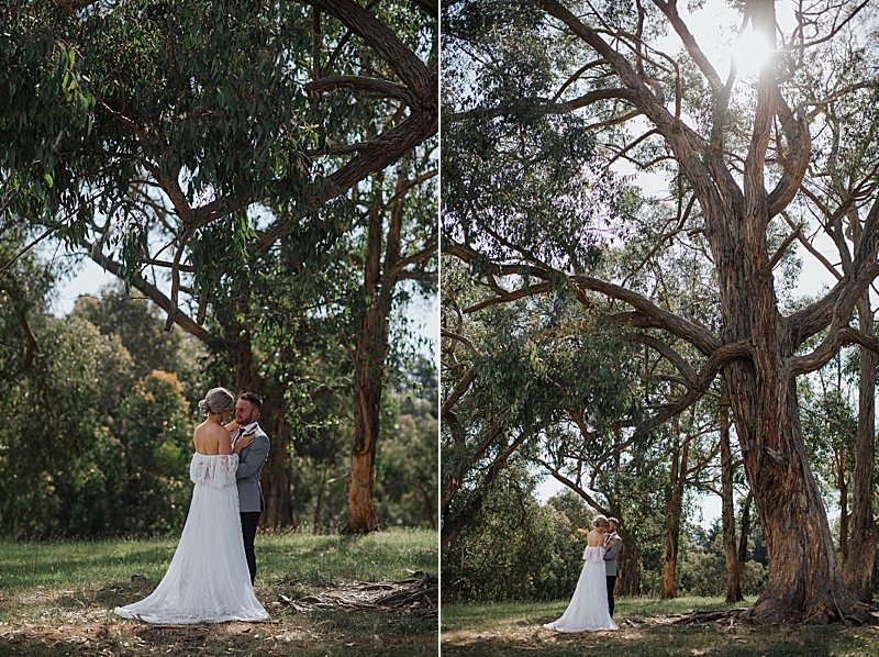 Country Wedding, Private Property Wedding, Gippsland Wedding, Marquee Wedding, Otto & Chaise, Grace Loves Lace Dress, First Look, Gippsland Wedding Photographer, Ido Ido Magazine