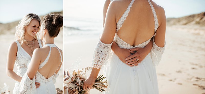 Same Sex coastal wedding, Beach wedding