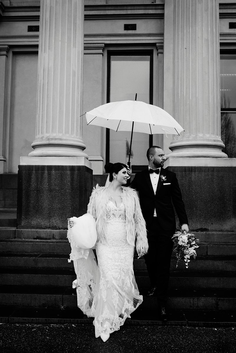 South Melbourne Town Hall wedding photos winter