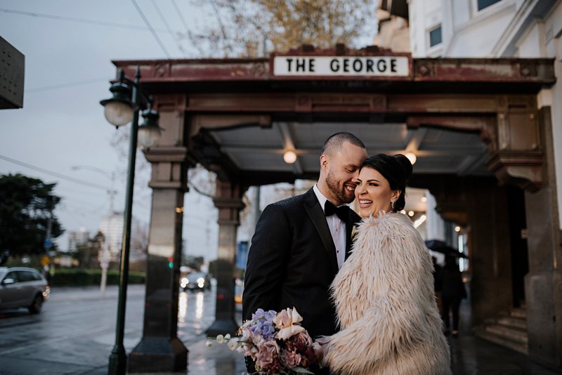 George Ballroom wedding photos, winter wedding st kilda