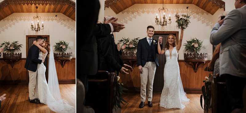 Inglewood Estate Wedding, Chapel wedding, rustic chapel, groom crying, Andrew Redman Celebrant