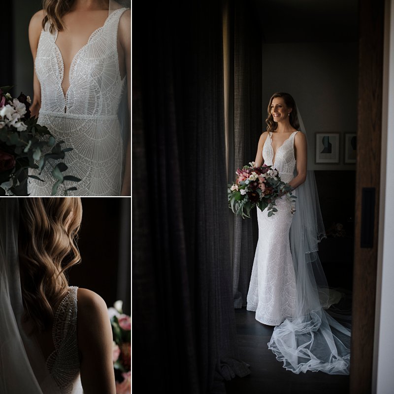 Michelton Winery Wedding, Michelton Winery Hotel, Bride, Jane Hill Bridal Dress, Kate Hill Flowers, Bride Portraits