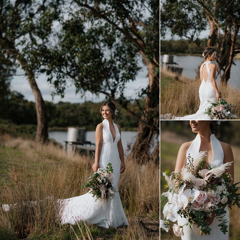 Bride portraits, Fairytales Bridal Dress, Jean Fox Dress, stunning halter neck wedding dress