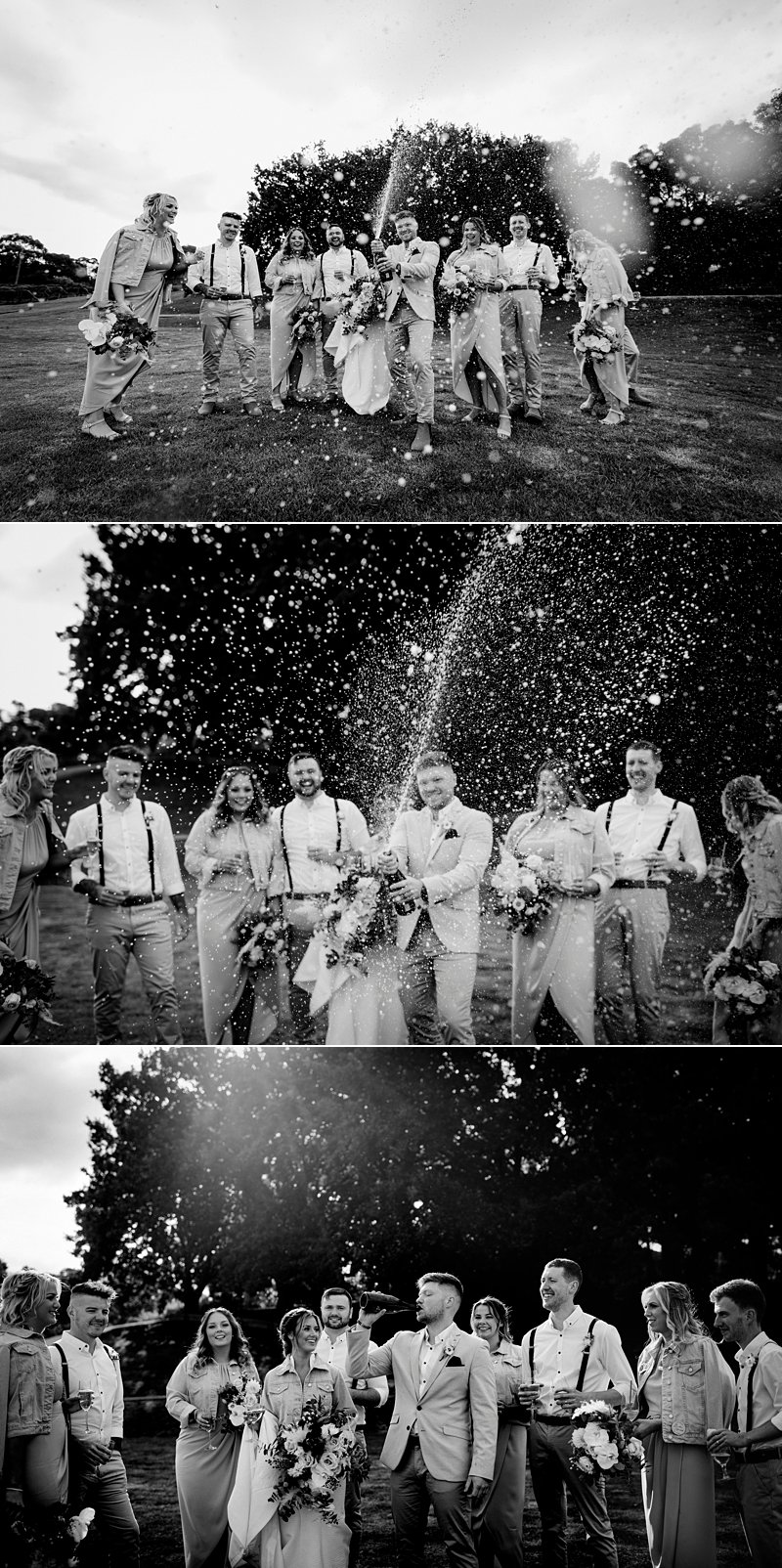 The Farm Yarra Valley, Champagne Spray, Bridal Party