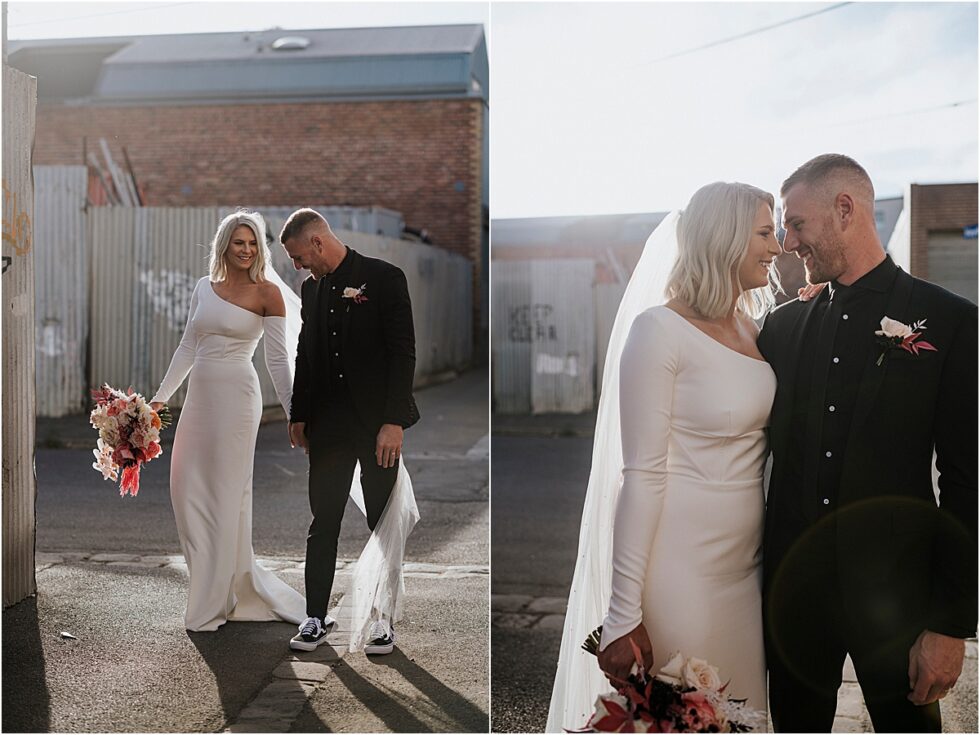 Twelve South Bridal, Emily Membrey Elopement , Tim Membrey AFL, Warehouse City Style Elopement