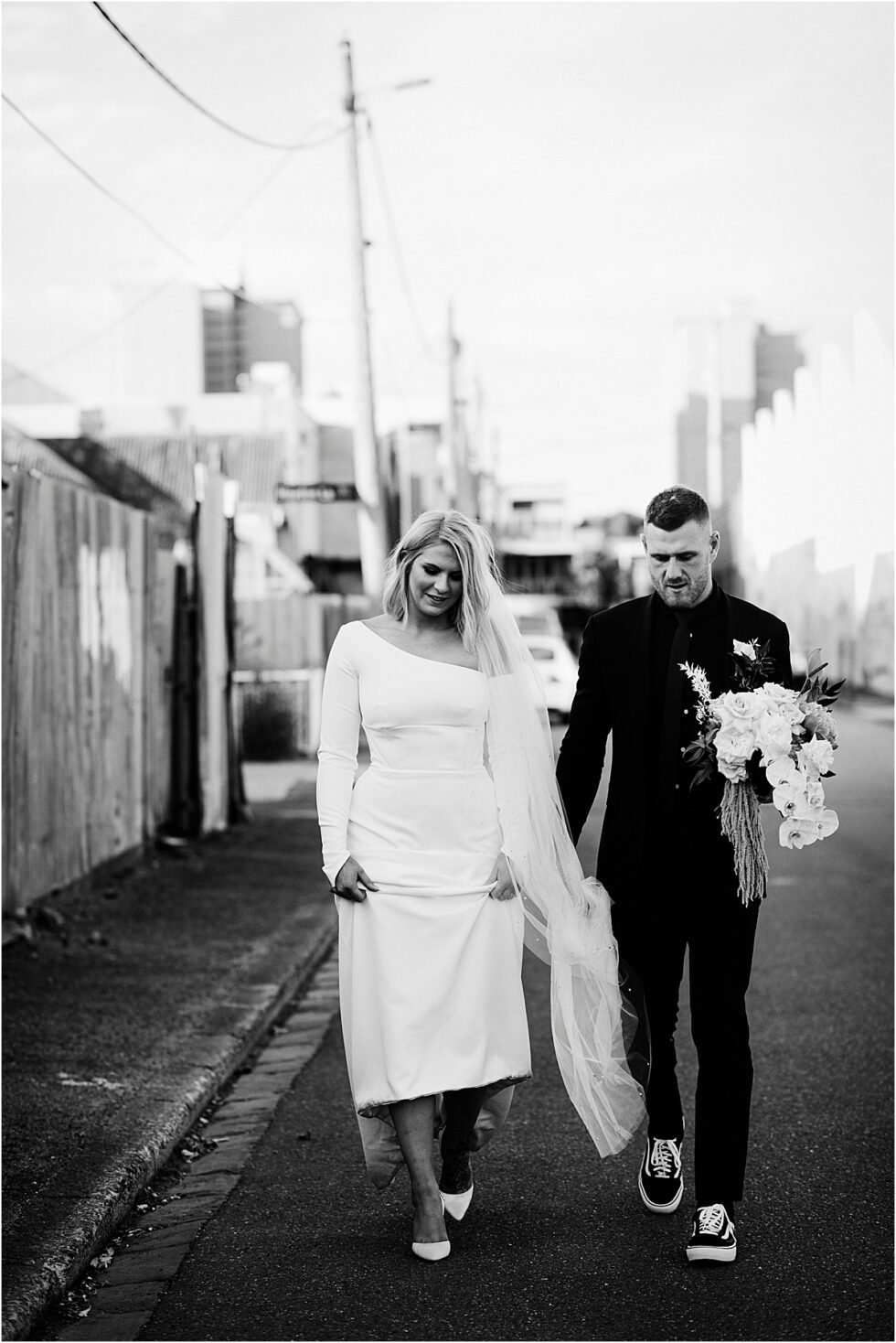 Twelve South Bridal, Emily Membrey Elopement , Tim Membrey AFL, Warehouse City Style Elopement