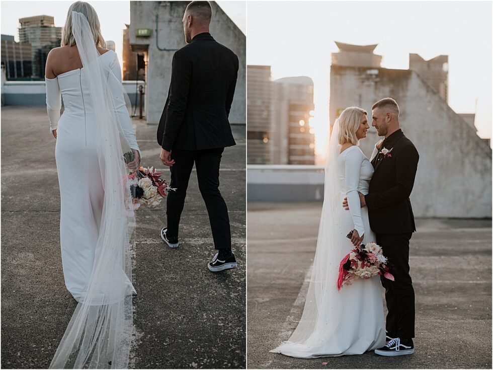 Twelve South Bridal, Emily Membrey Elopement , Tim Membrey AFL, Rooftop City Style Elopement