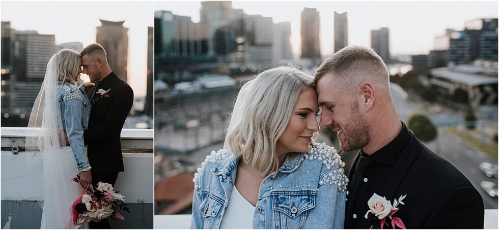 Twelve South Bridal, Emily Membrey Elopement , Tim Membrey AFL, Rooftop City Style Elopement