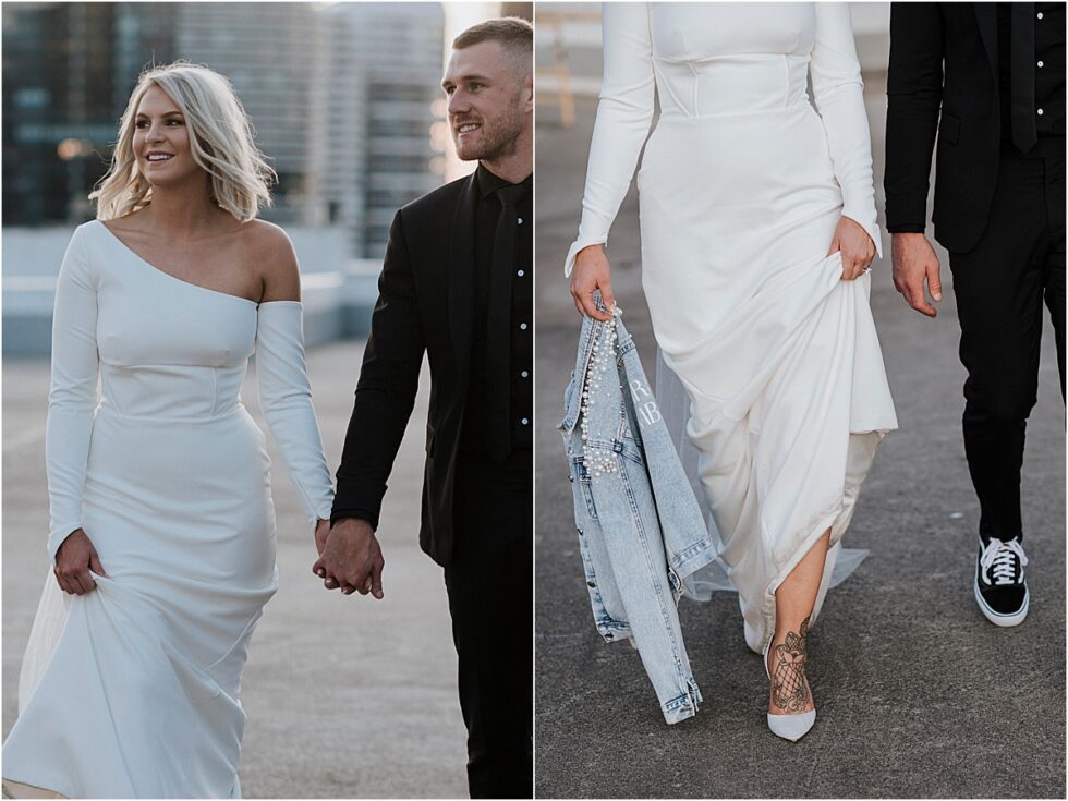 Twelve South Bridal, Emily Membrey Elopement , Tim Membrey AFL, Rooftop City Style Elopement