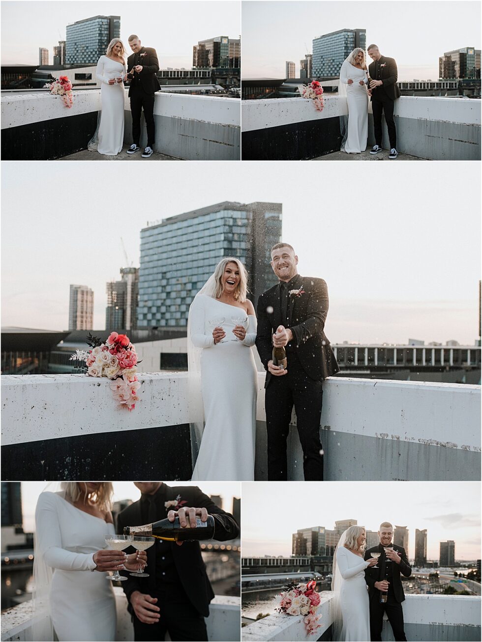 Twelve South Bridal, Emily Membrey Elopement , Tim Membrey AFL, Rooftop City Style Elopement