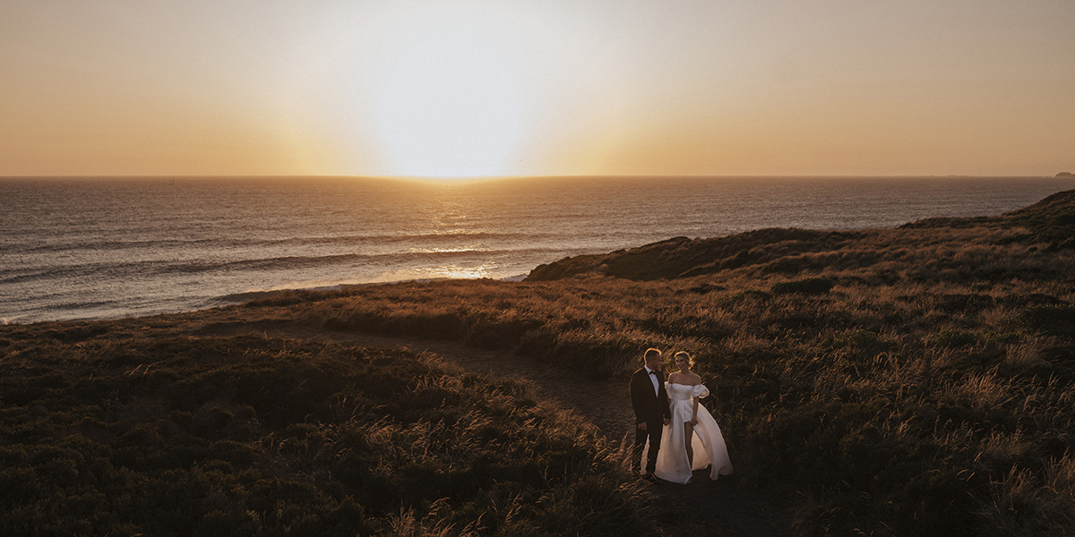 Phillip Island Wedding, Cor Pilates Wedding, Pyramid Point Sunset Wedding